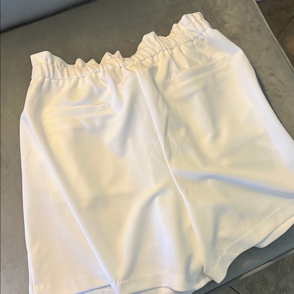 🌺🌺☀️👓 IMAN High Waist White Women's Shorts - Picture 5 of 5